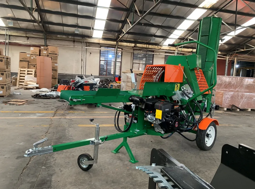 Forestry Machinery Hydraulic Automatic Log Splitter Firewood Processor With TUV CE Approved Engine Firewood Processor