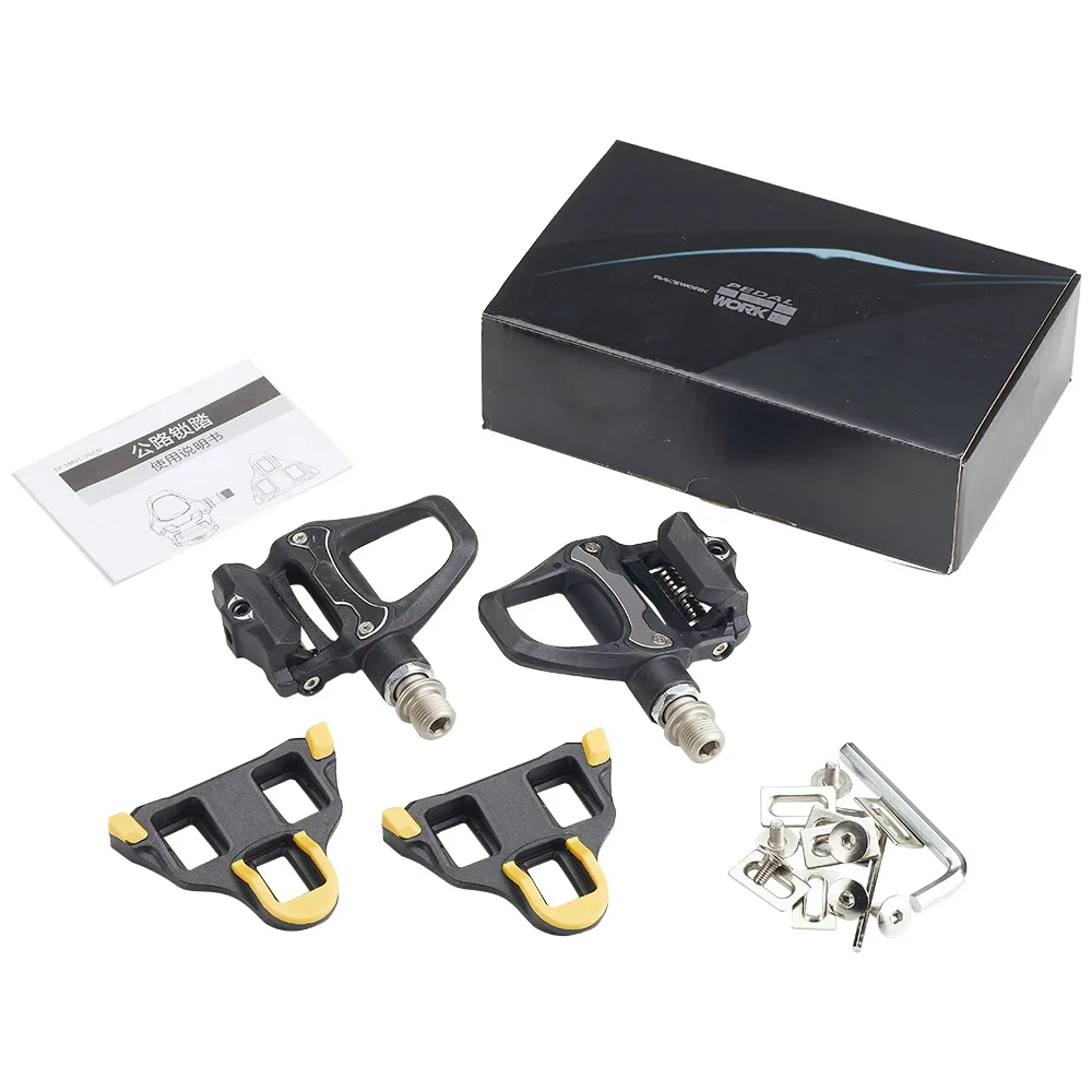 RPANTAHI R550 Ultralight Pedals with Sealed Bearings for Road Bike with SH Cleats Suitable for SPDSL System Black Bicycle Parts