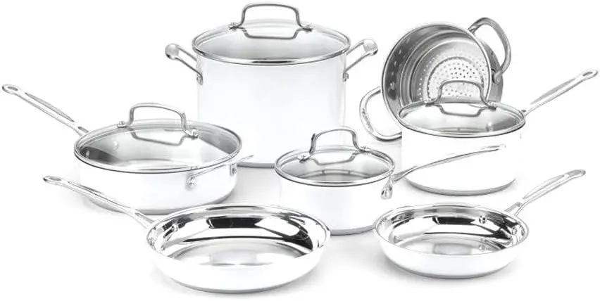 

Stainless Color Series 11-Piece Set (White), White
