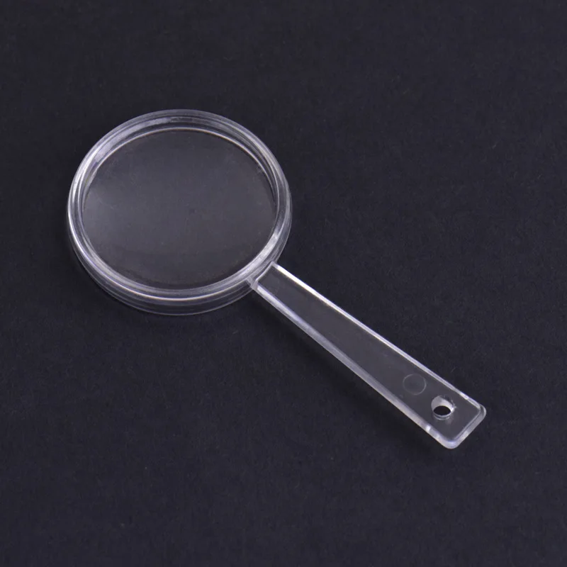 1000PCS 5X 40MM Plastic Mini Magnifying Glasses Acrylic Portable Reading Bulk Handheld Magnifiers Kids SchoolSeniors Outdoor SN