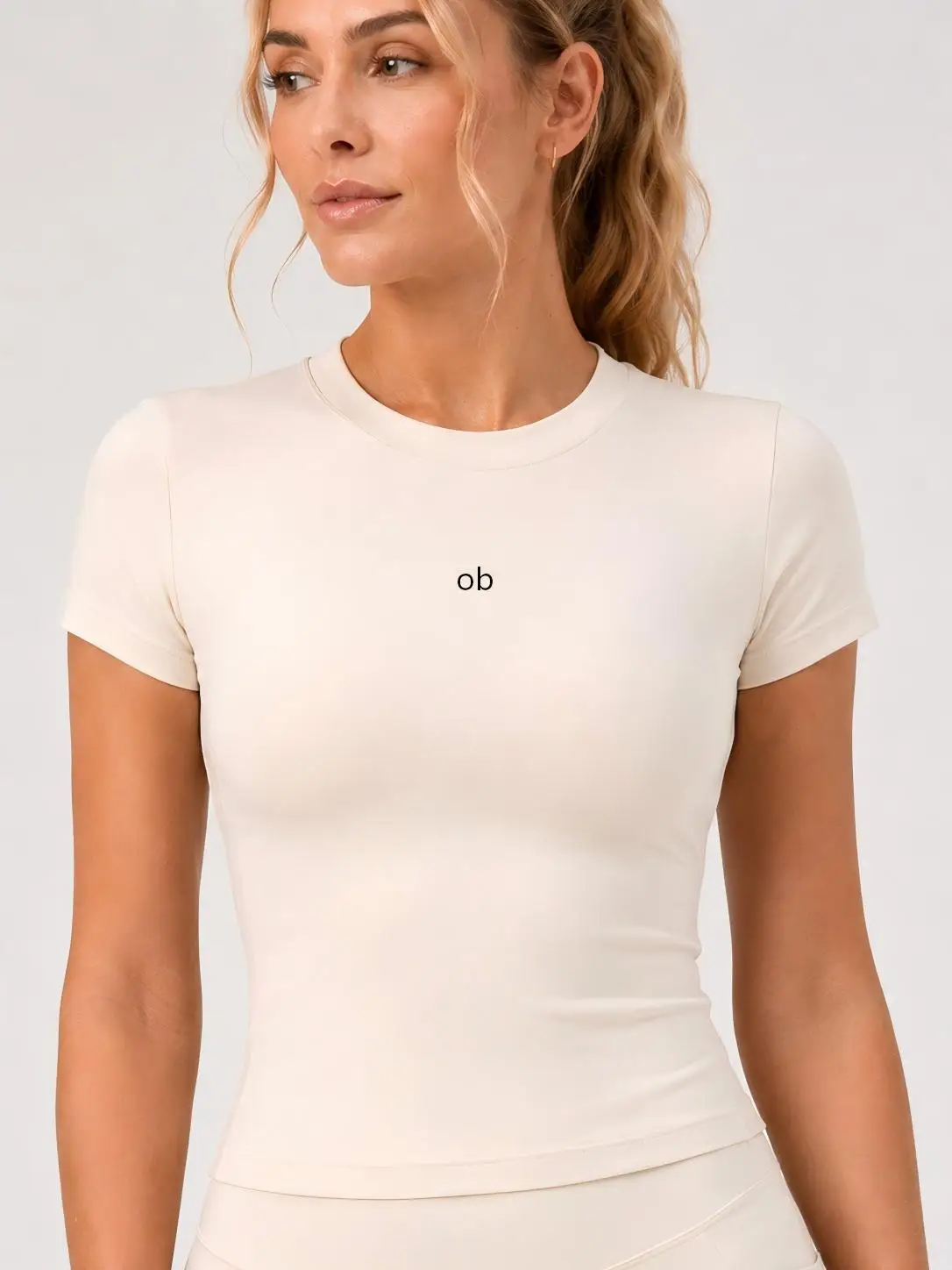 New style fitness wear - women's short-sleeved quick-drying T-shirt, casual summer stretch yoga wear, running sports wear image 2