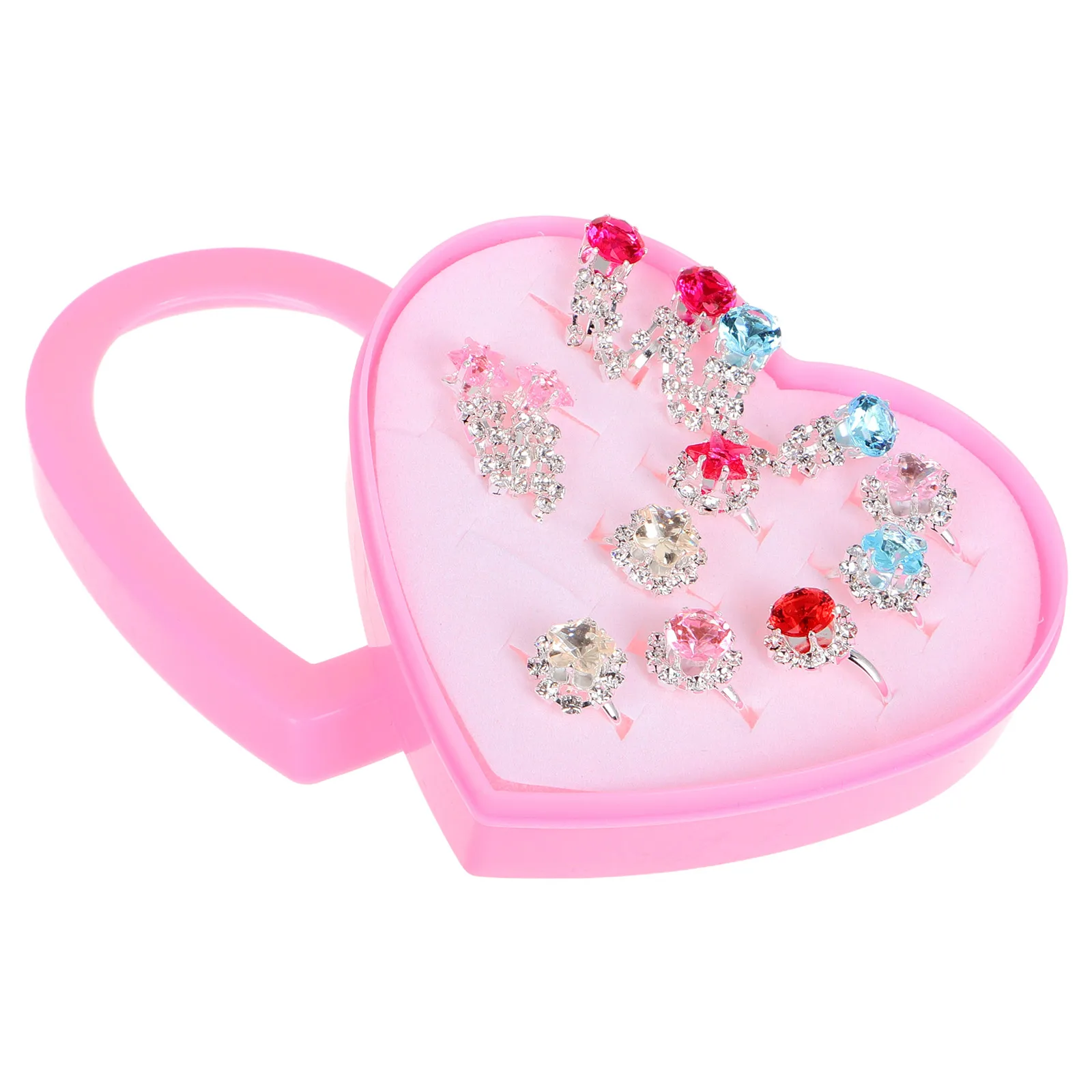 

Children's Jewelry Set Cute Dress Up Accessories Clip on Earrings Party Favors Gift for Girls Toddler Princess