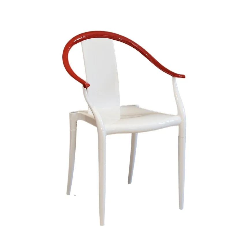 

New Chinese transparent chair Taishi chair household armchair acrylic simple backrest armchair Nordic plastic dining