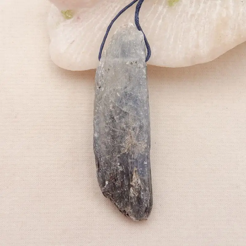 Natural Stone Blue Kyanite Pendant Bead 64x18x8mm 23g Fashion Jewelry Necklace Accessories