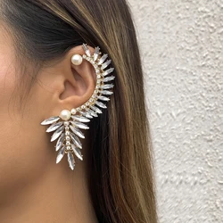 No Piercing Crystal Rhinestone Ear Cuff Wrap Stud Clip Earrings For Women Girl Trendy Earrings Jewelry