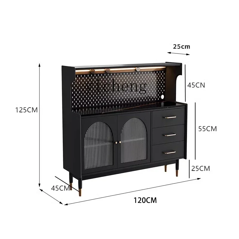 YY Household Wire-Wrap Board Wall-Mounted Side Cabinet Storage Cabinet Tea Cabinet