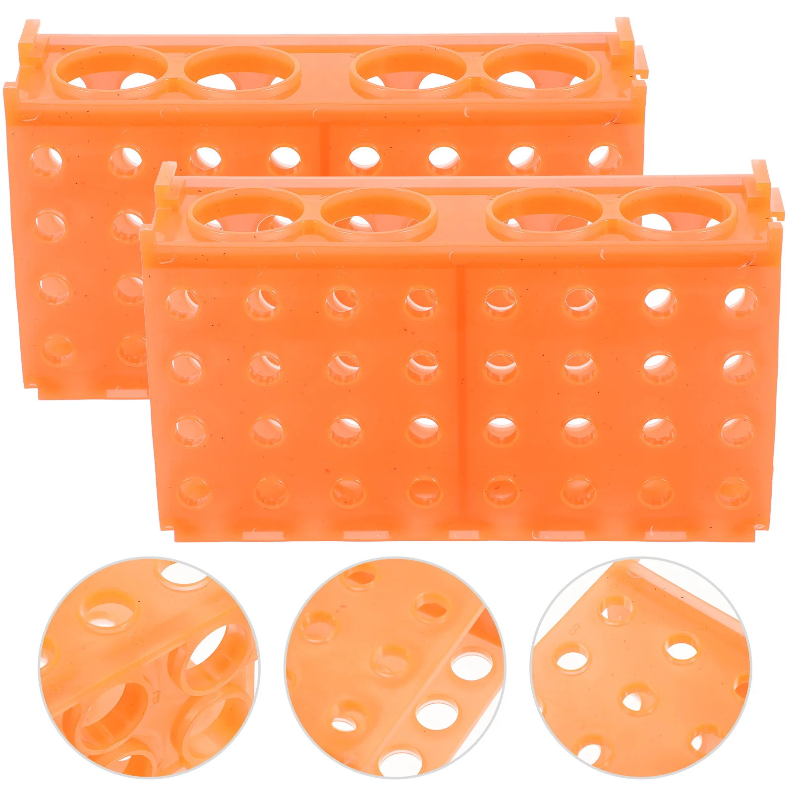 

2pcs Tube Rack Plastic Holder Round Mount Freezer Storage Shelf for Vials Bottles Perfume Oil Lightweight