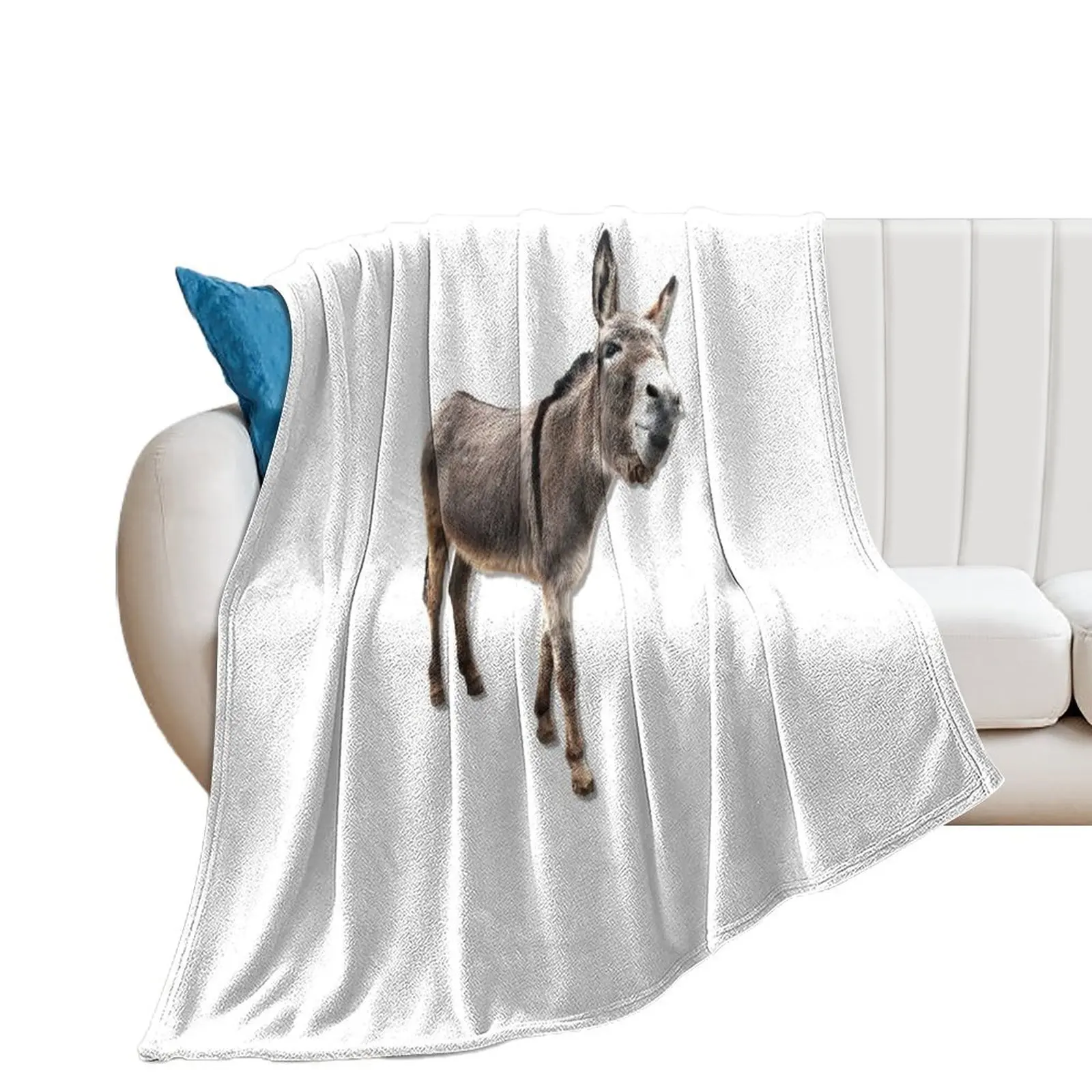 Sassy Burro/Donkey With Judgmental Face Throw Blanket For Sofa Thin For Baby Summer Luxury Designer Blankets