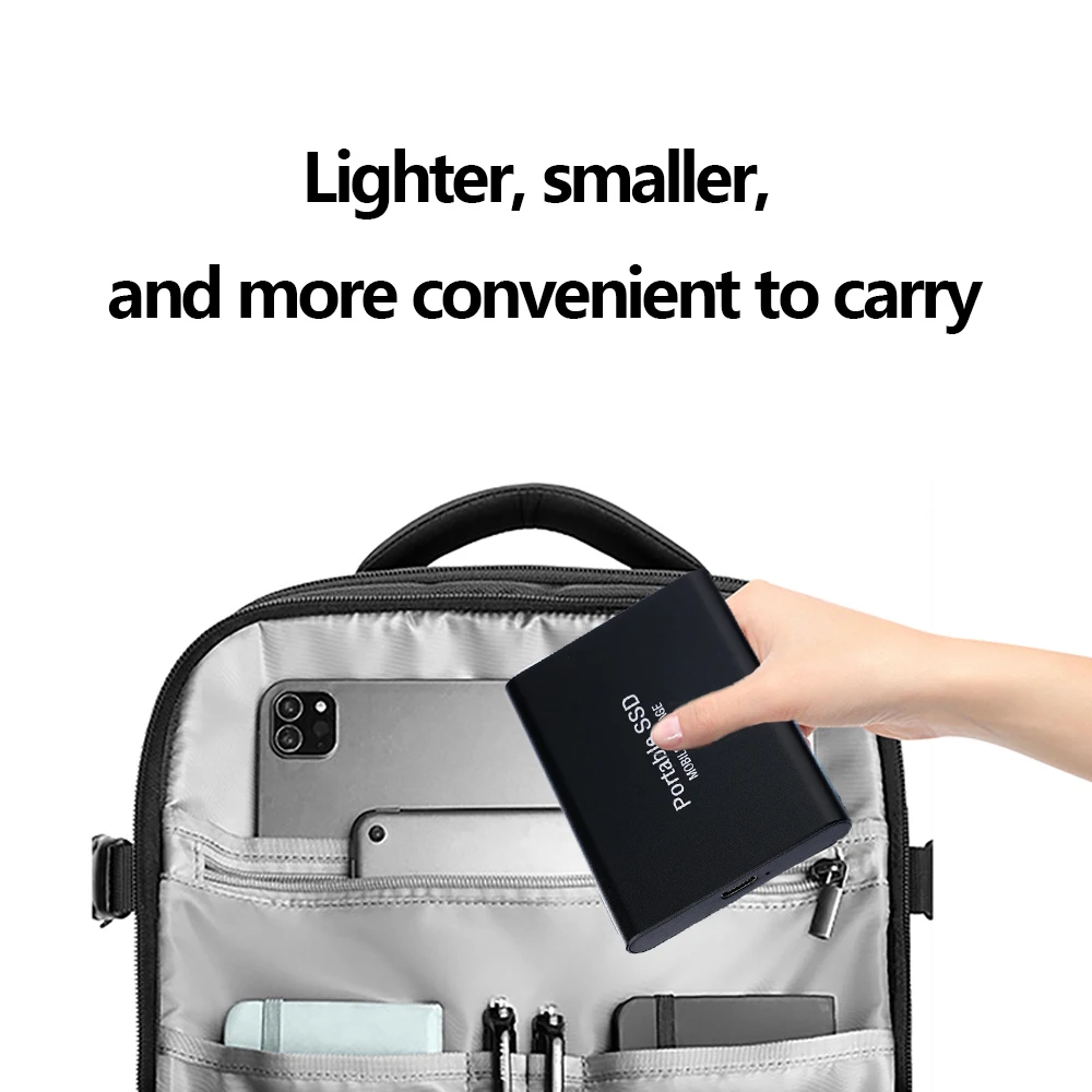 محرك أقراص الحالة الصلبة الخارجي عالي السرعة 1 تيرا بايت SSD محمول 16 تيرا بايت محرك الأقراص الصلبة الخارجي تخزين كتلة القرص الصلب الخارجي لأجهزة الكمبيوتر المحمول Mac