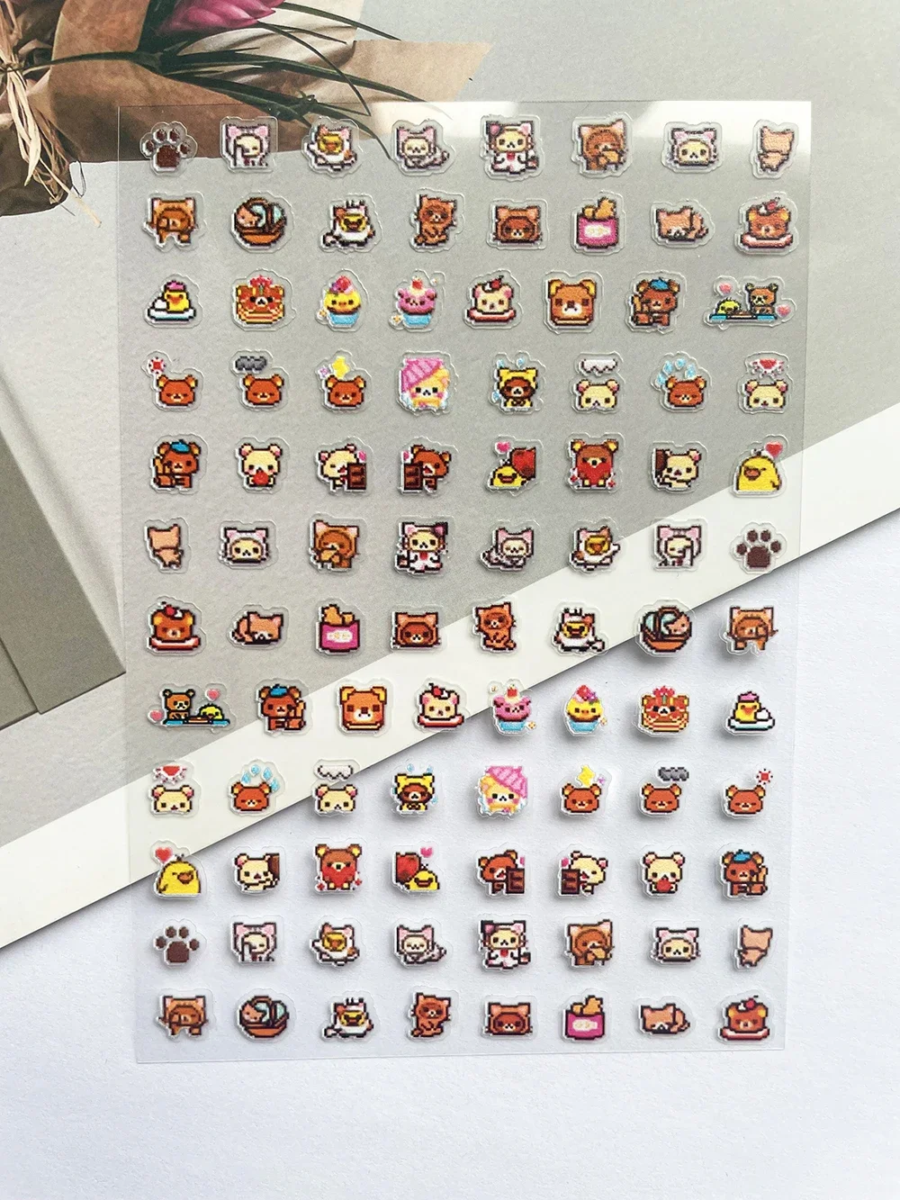 Pvc Super Mini Rilakkuma Poster Goods Stickers Nail Art Waterproof Cute Decorate Makeup Box Stationery Box Laptop Stickers Gifts view 4