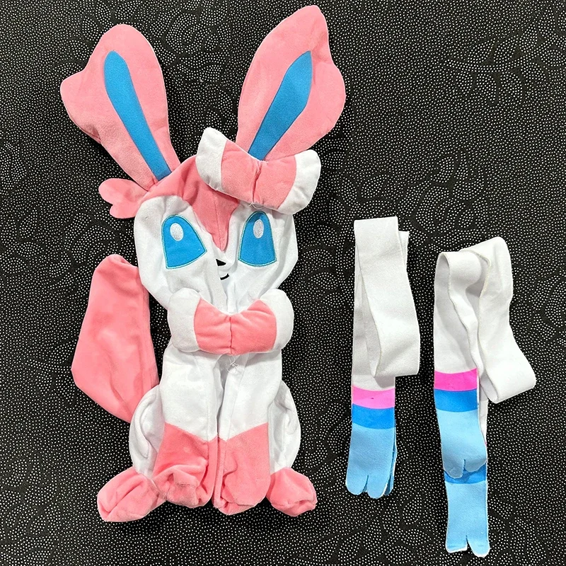 Pokemon Sylveon Plush Toys Shell Pokémon Anime Plushie Dolls Unfilled 25-75cm Kawaii Soft Eevee Stuffed Birthday Gifts Childrens