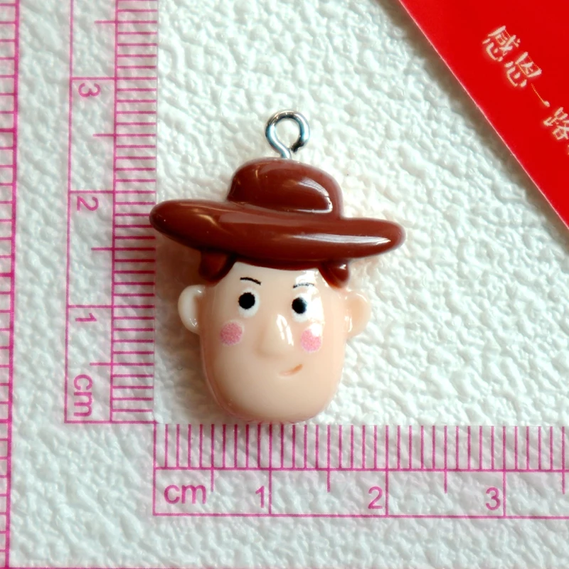 10PCS Cartoon Character Resin Pendant Colorful Cute Woody Toy Story Dangle DIY Necklace Bracelet Earrings Keychain Accessories