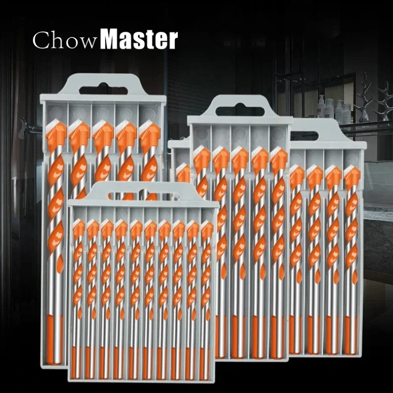 

3-12mm10pcs Multifunction Drill Bits Ceramic Wall Glass Punching Hole Working Hand Tool Triangular Twist Drill Bit Carbide Drill