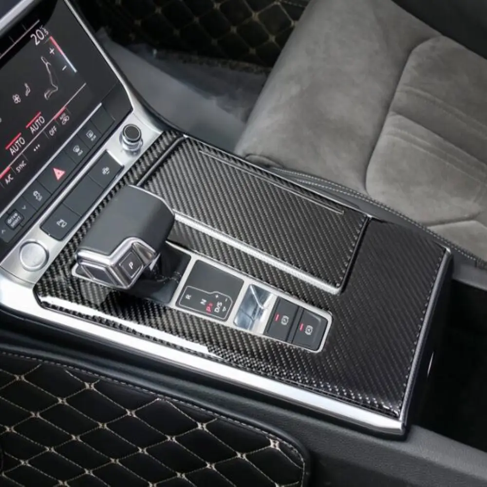 

For Audi A6 C8 2019 2020 Car Interior Center Gear Shift Panel Cover Trim Middle control panel decoration cover Accessories