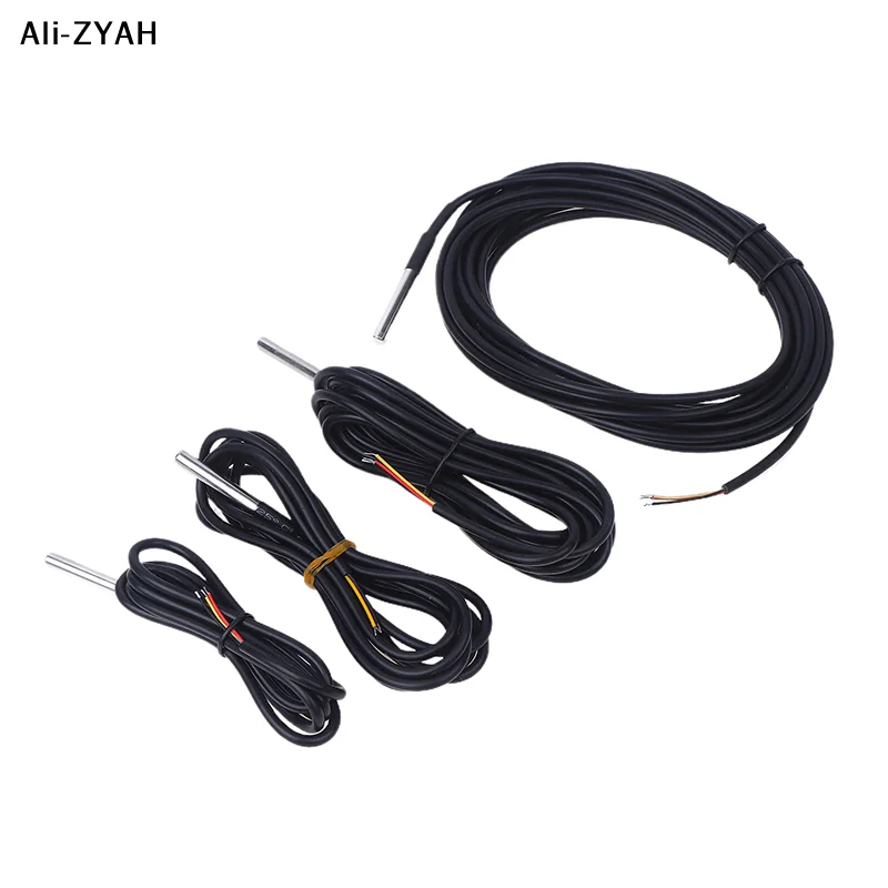 【HMA73】1PCS DS18B20 Waterproof Thread Temperature Probe Temperature Sensor Stainless Steel For Arduino