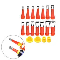 18PCS Caulking Gun Set With Stainless Steel Caulk Nozzle Glue Applicator Tool Silicone Sealant Finishing Tool Construction Tool