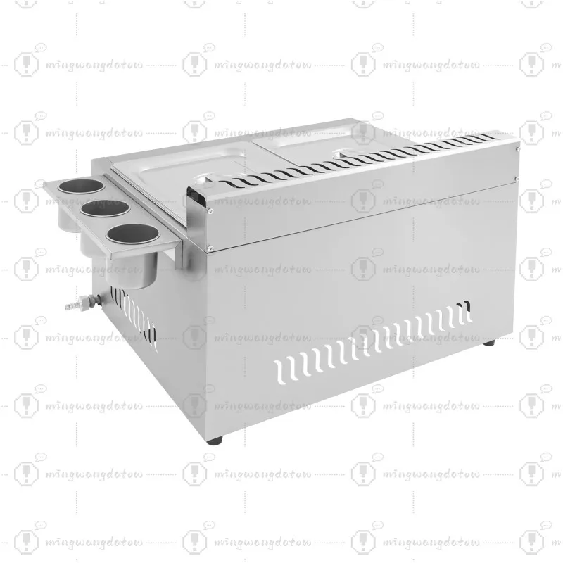 NEW Commercial Gas Deep Fryer 12L Countertop Stainless Steel Dual Tank Kitchen Frying Machine W/2 Removable Baskets & Lid - view 2