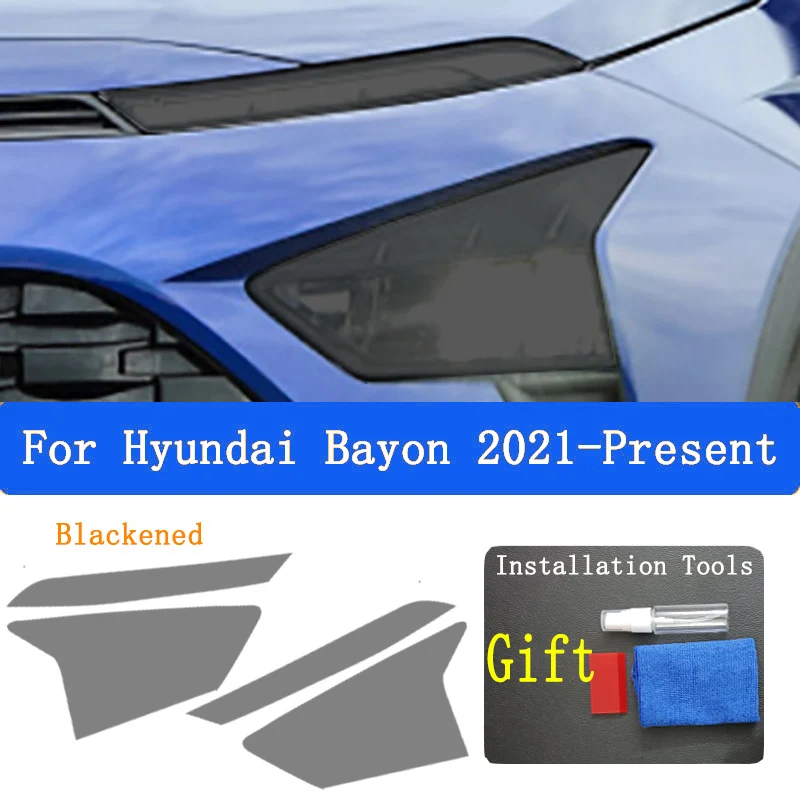 Cubierta de película protectora de TPU para faro delantero de coche, pegatina antiarañazos para Hyundai Bayon 2021, accesorios de reparación