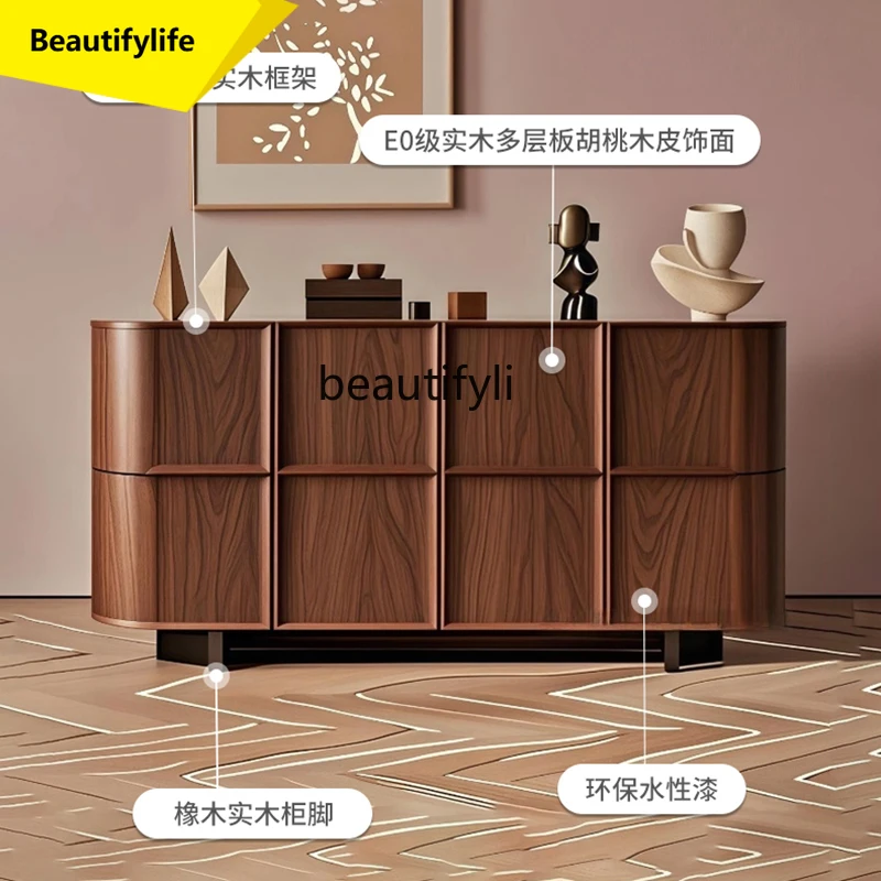 

A57 Italian Minimalist Lacquer Sideboard Cabinet Solid Wood Entryway Cabinet Wall-Mounted Storage Entryway Decorative Cabinet