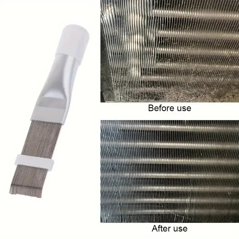 1-piece Air Conditioner Fin Cleaning Comb Stainless Steel Brush Fin Straightener Air Conditioner Cleaning Tool