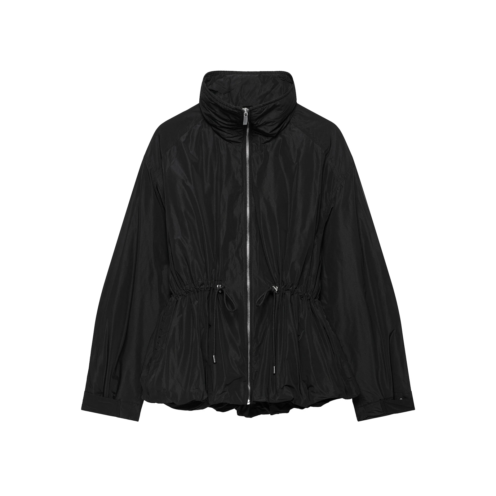 European and American style autumn new product women's fashion versatile long sleeved stand up collar jacket jacket