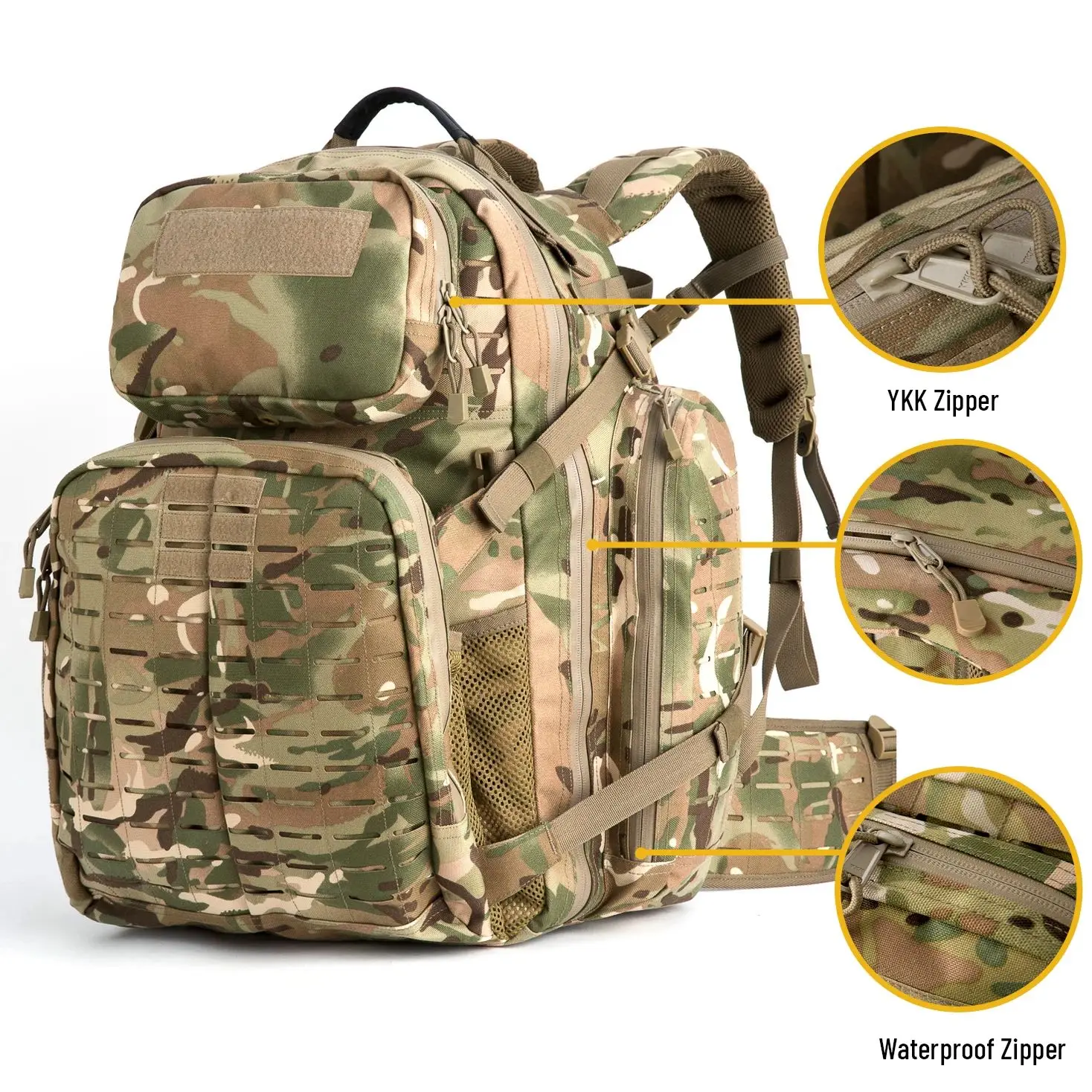 Mt militar médio tático assalto mochila sistema molle 3 dias mochila advanture 72h pacote com saco de hidratação mtp/multicam