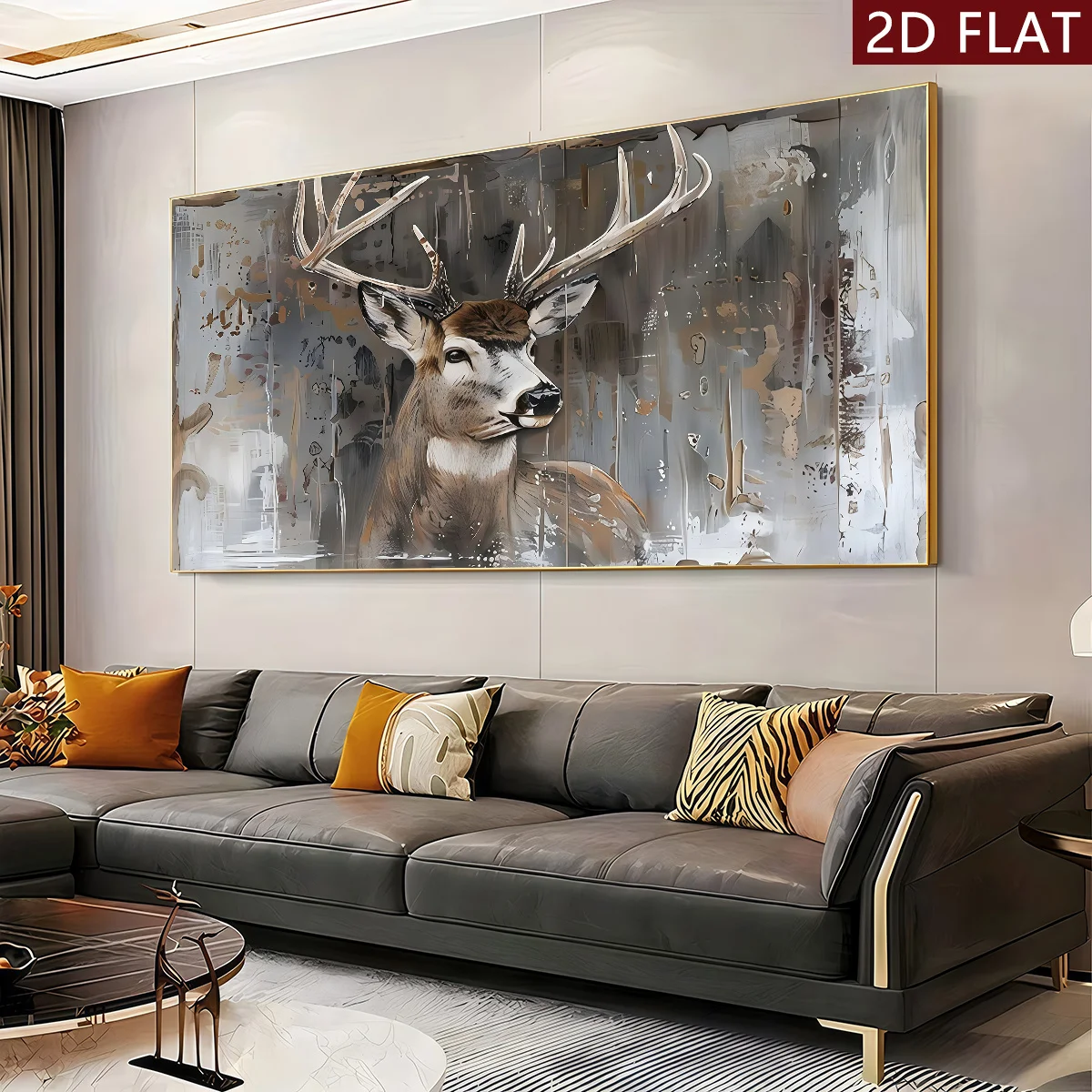1pc Unframed Canvas Posters and Prints Deer Wildlife Artwork Animals Painting Wall Art for Living Room Bedroom Home Decoration