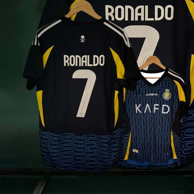 

Men's 24-25 Riyadh Second Away Jersey Victory Short Sleeve Athlete Fan Edition No. 7 Breathable Comfortable T-Shirt Moto