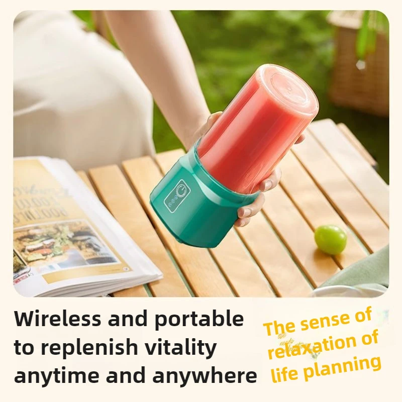400ML Wireless Automatic Juicer Home Small Fruit and Vegetable Mixer Portable Rechargeable Juicer DIY 20000r/min Large Speed
