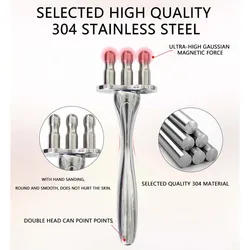 Acid Removal Rod Frosted Magnetic Fork Massage Stick Meridian Dredging Lymph Magnetic Meaning Titanium Alloy Two Three Forks