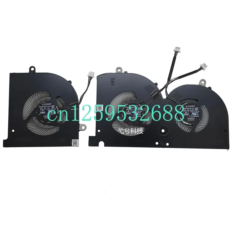 

New CPU GPU Cooling Fan for MSI GS76 Stealth GS76 11UE BS5005HS-U4Q BS5005HS-U3J Series 17M1-CPU-4P 17M1-G-CW-4P DC5V 1A Fan