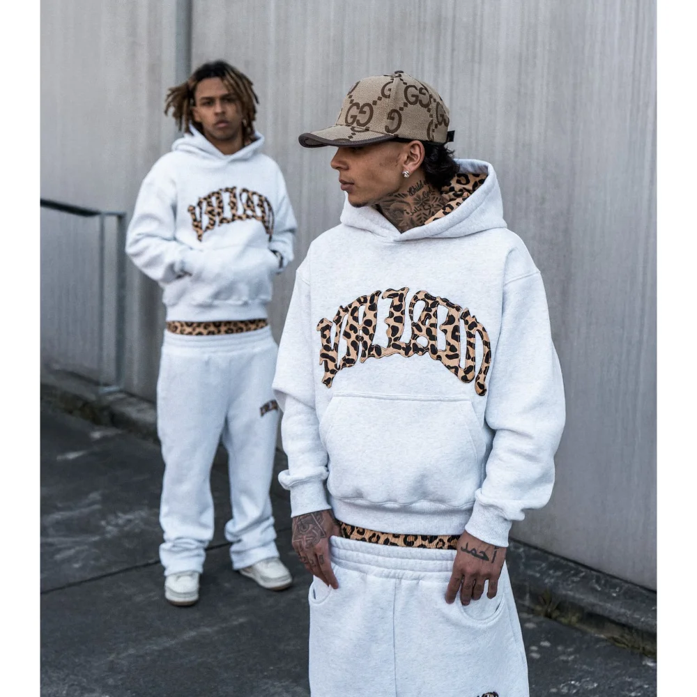 Women Gray Jacket With Hood Long Sleeve Pocket Zipper Jacket Coat Woman Loose Casual Outerwear Coat TopsY2K leopard print letter