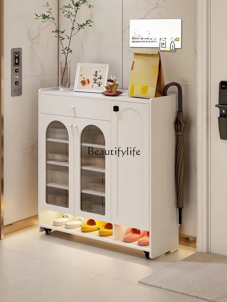 Door shoe cabinet Entry outside corridor Entrance cabinet Storage with password lock Storage household removable