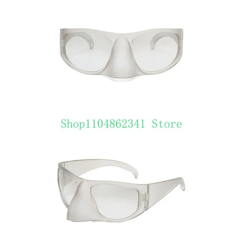 652F Y2k Futuristic Sunglasses Adult Unisex Carnivals Nightclub Taking Photo Glasses Subculture Sunglasses Sunproof Supplies