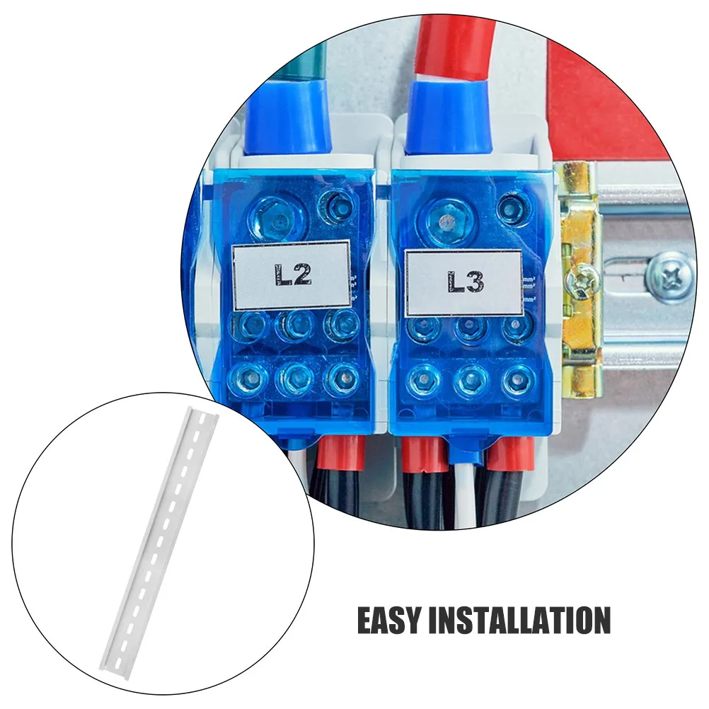 10Pcs Aluminum Din Rail Slotted Mount National Standard Electrical Panel Mounting Guide Replacement Slotted Din Rail Electronic