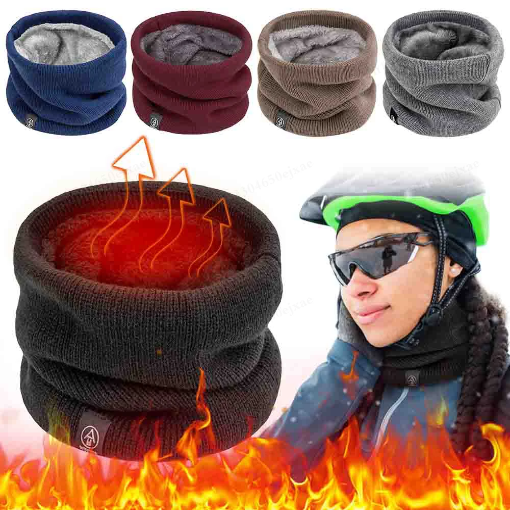 Fashion Soft Knitted Neck Warmer Sport Scarf Women Men Face Cover Winter Skating Running Warm Scarves Thick Cold-proof Collar