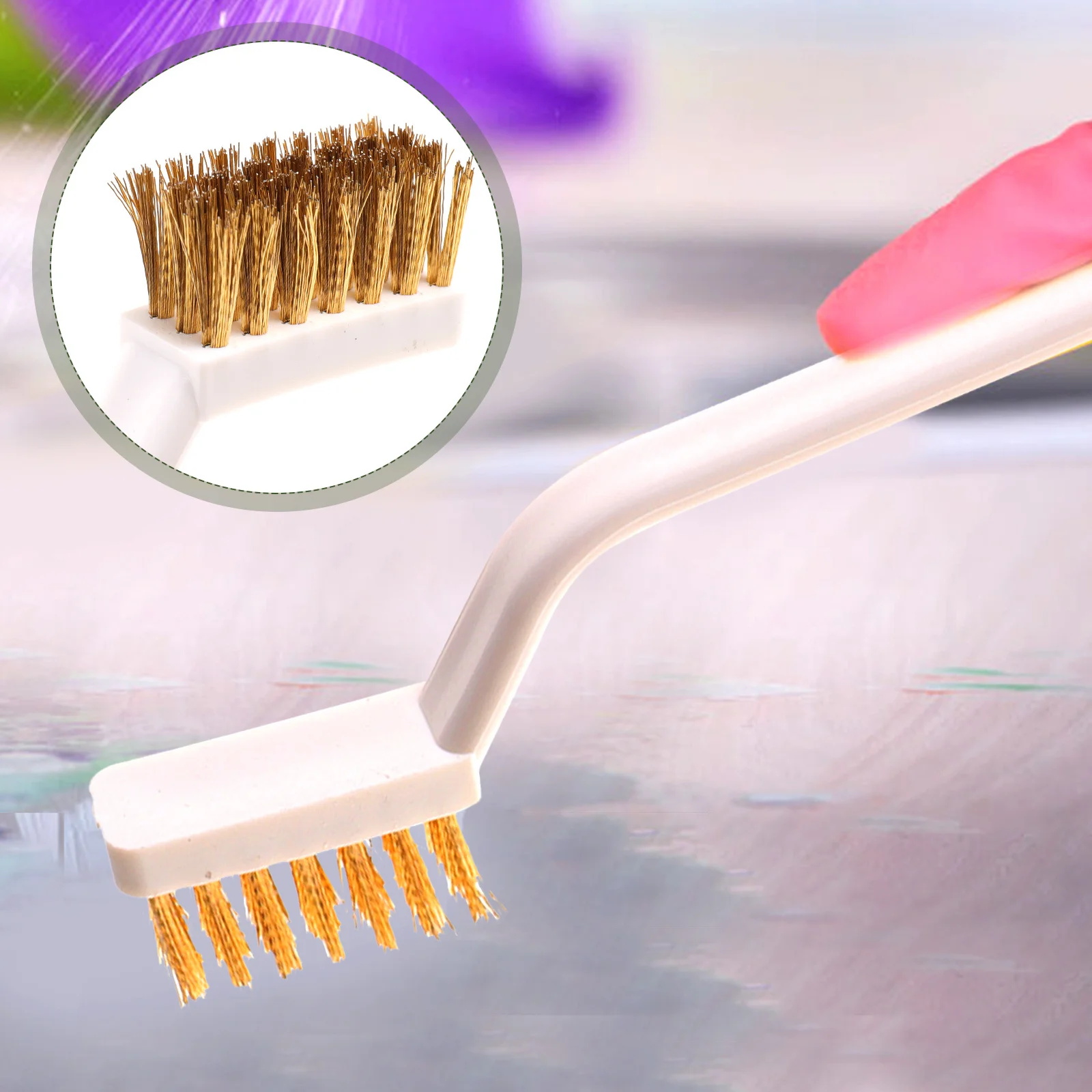 

3Pcs Reusable Stove Cleaning Brush Kit Strong Decontamination Power Comfortable Grip Stove Brush Small Cleaning
