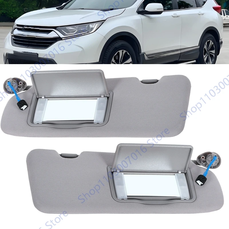 Sunvisor Shade With 2 Lamps Grey Style Makeup Mirror Car Sun Visor For Honda CR-V 2017-2022 83280-TLA-A12ZB 83230-TLA-A12ZB