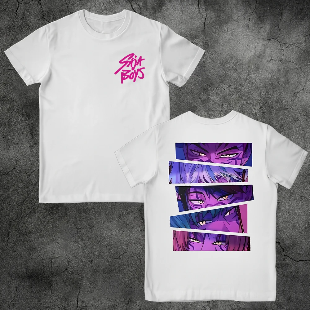 

Kpop Demon Hunter Saja Boy T-shirt Breathable Comfortable Harajuku O-neck T Shirt Casual Anime Printing Short Sleeve Unisex Tops