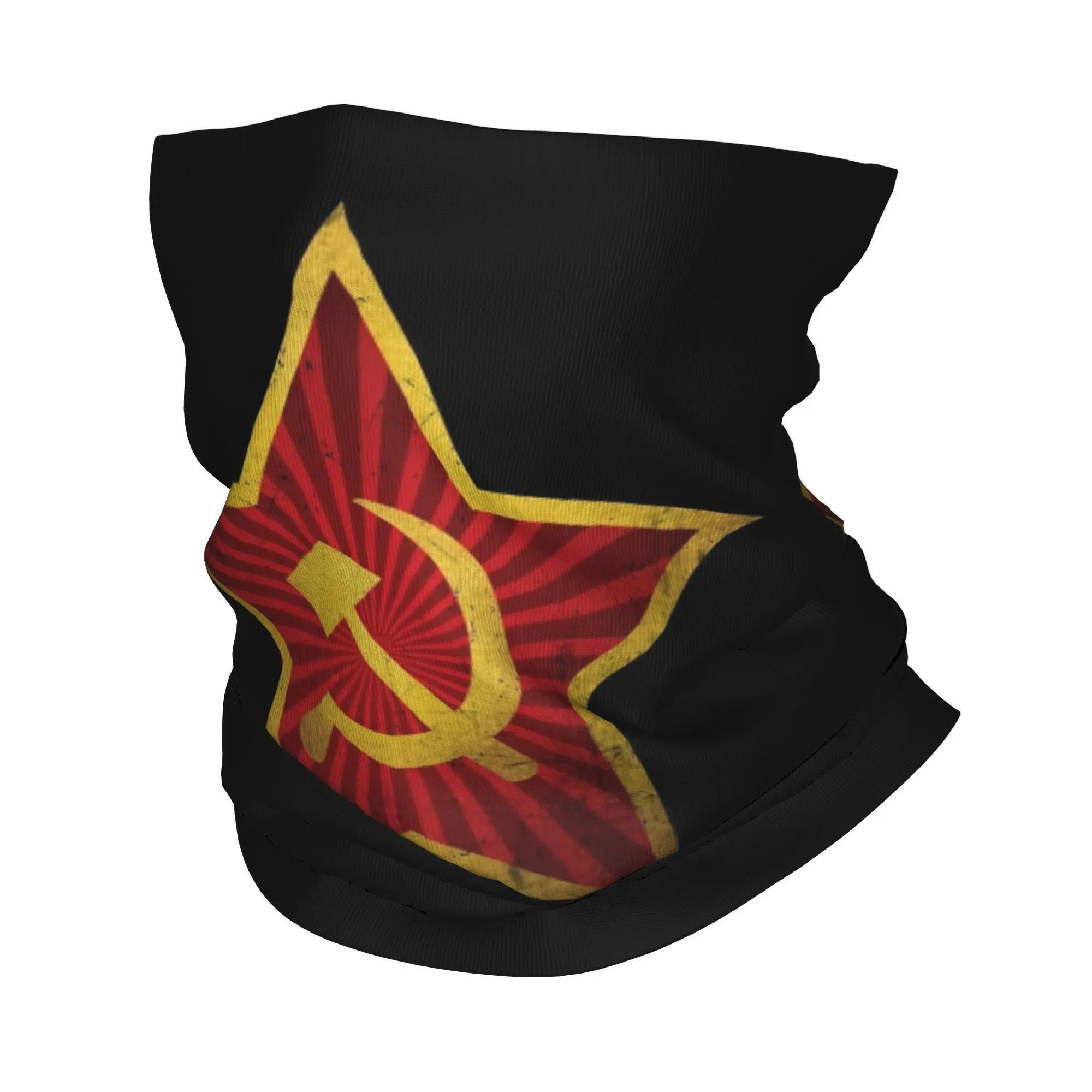 USSR Soviet Union Russian CCCP Bandana Neck Cover Balaclavas Face Scarf Printed Hammer Sickle Headwear Multifunctional Adult