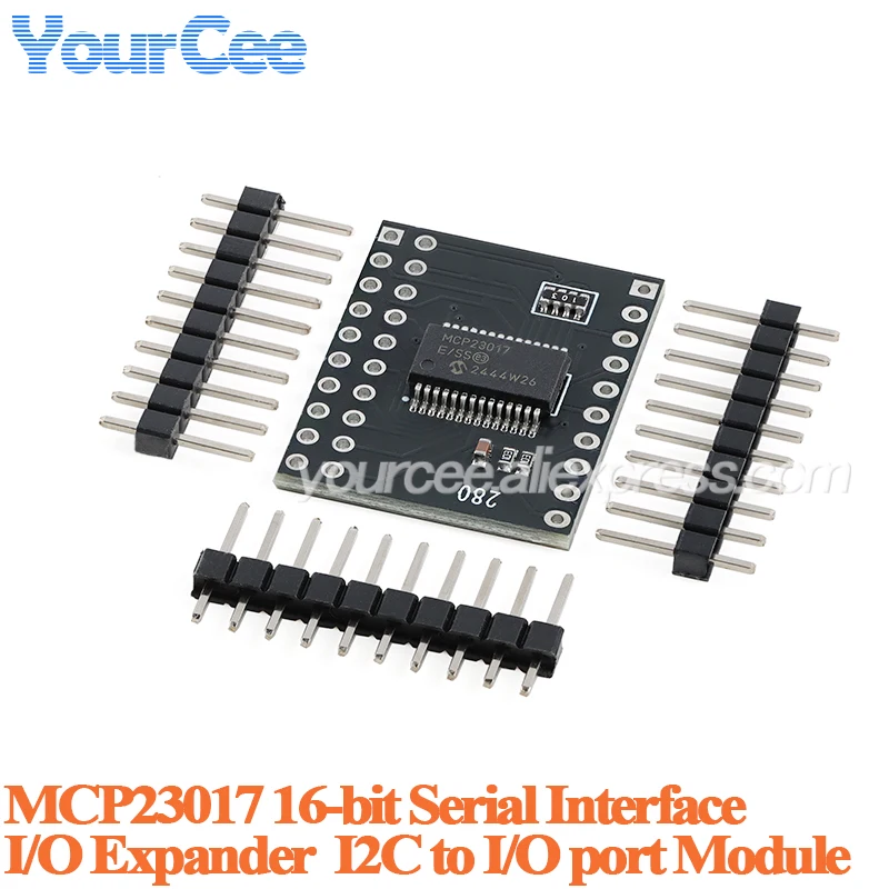 5pcs/1pc MCP23017 16bit Serial I/O Expansion Board TCA9555 PCF8574T PCA9555 Converter Module IIC I2C to GIPO for Arduino