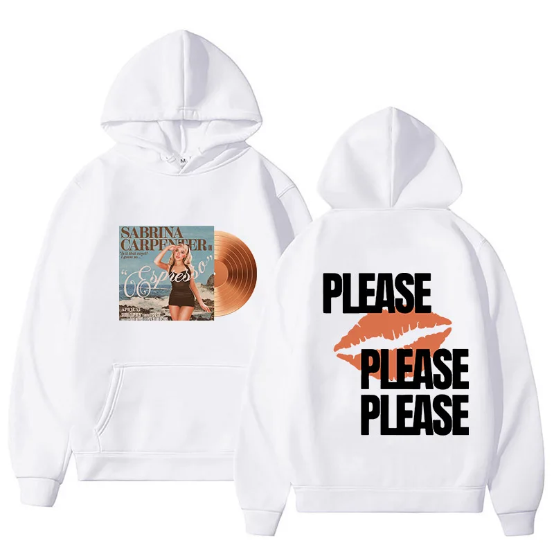 Sabrina Carpenter Hoodie Men Please Please Please Sweatshirts Letter Printing Hoodies Fleece Pullovers Fashion Unisex Streetwear