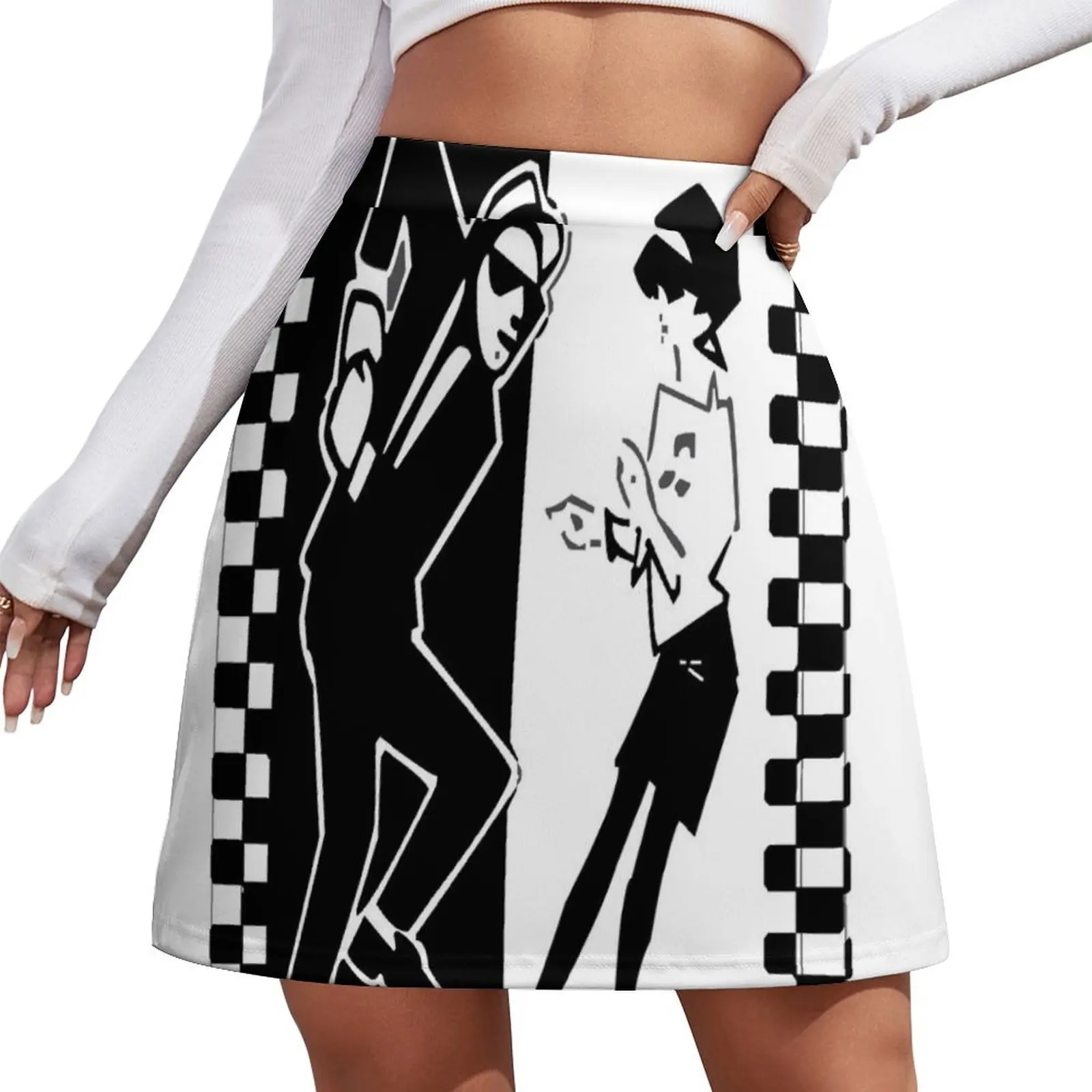 

Ska / Two Tone Design Mini Skirt dress women summer sexy short mini skirts