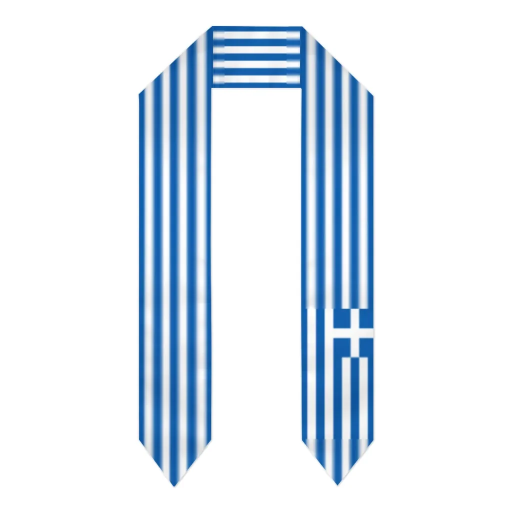 Abschluss Schärpe Griechenland Flagge cool griechischen Schal Schal gestohlen Saphirblau mit Streifen Junggesellen kleid Zubehör Band 180*14cm