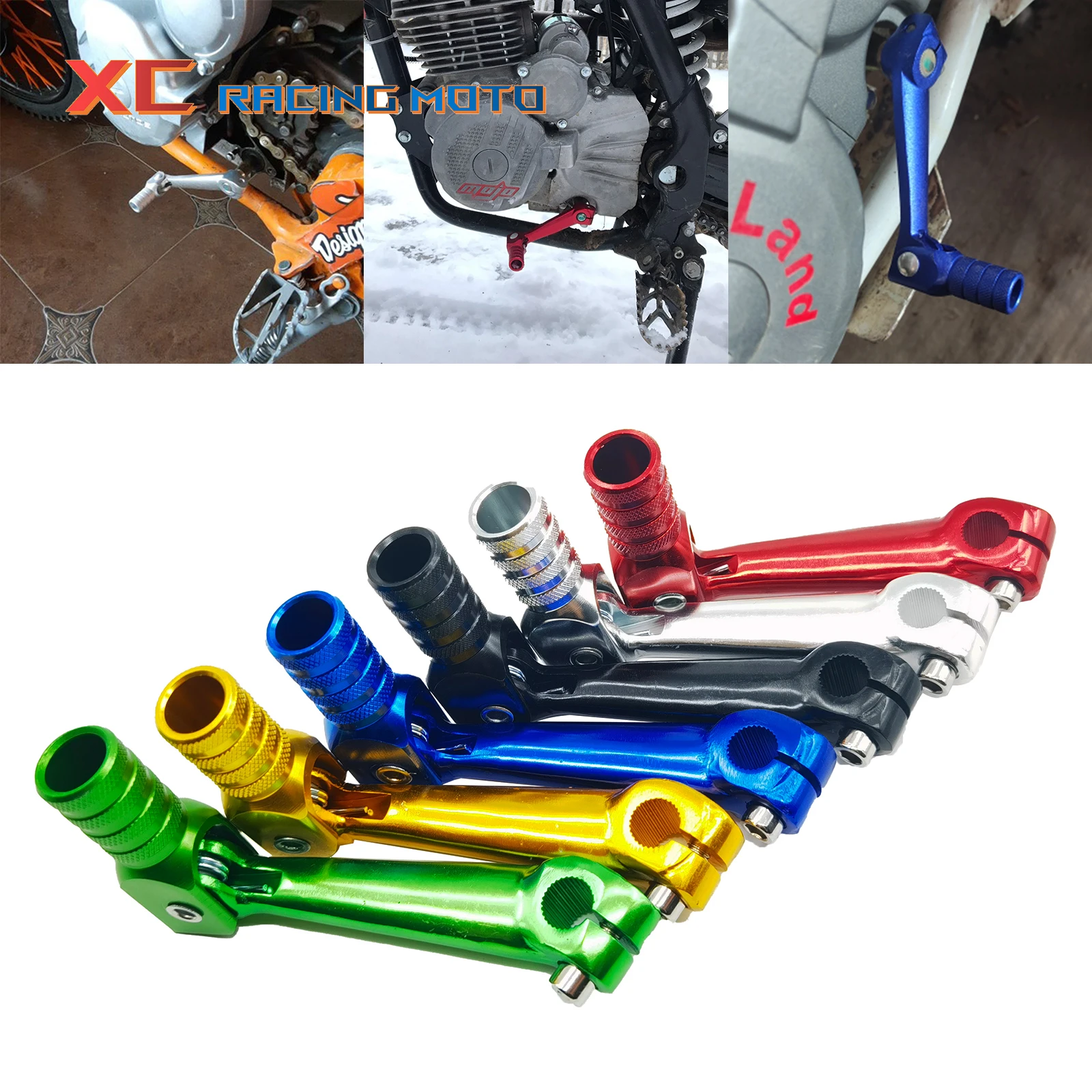 6 Colors Motorcycle Aluminum Folding Gear Lever Shift Lever For ZongShen BSE Kayo Apollo 250cc ATV T2 T4 Motocross Spare Parts