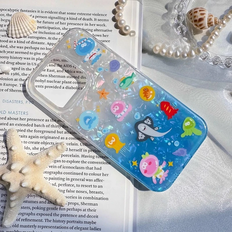 Splatoon Spray Doujin Medusa Ocean Shell Pattern Imd Custodia per cellulare per Iphone