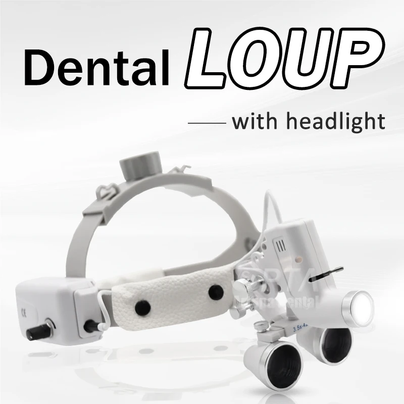 Loupe dentaire 5W 2,5x et 3,5x, Point de lumière de mise au point avec lumière médicale, tête de dentisterie, jumelles