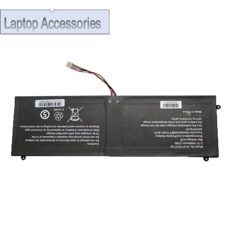 F Laptop Battery For Multilaser PC208 PC209 ZL4776127-2S 3.7V 10000MAH 37WH 5PIN 5Lines 80*270mm 76mm New