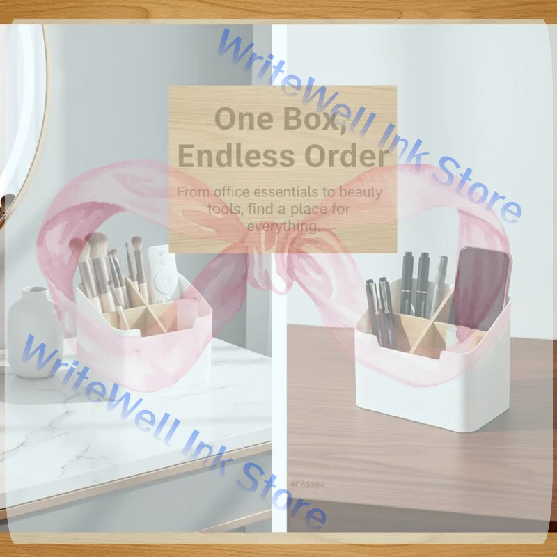 Desktop Storage Box Office Supplies Tissues Cosmetics Plastic Living Room Organization For Remote Controls