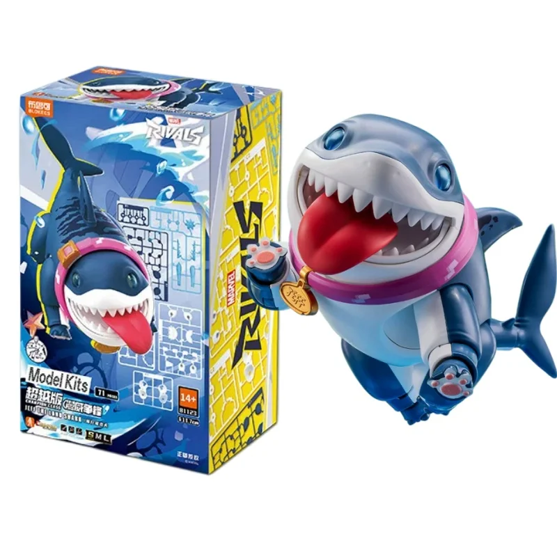 Original Blokees Marvel Rivals Champion Class - Invisible Woman & Jeff The Land Shark Model Kits Ornament Collect Toys Gifts image 3